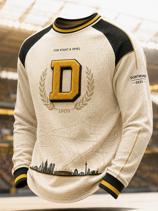 Herren-Dortmund-Waffel-Longsleeve-T-Shirt