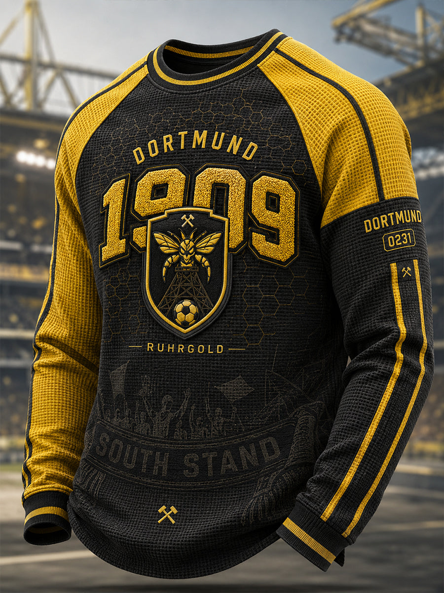 Herren-Dortmund-Waffel-Longsleeve-T-Shirt