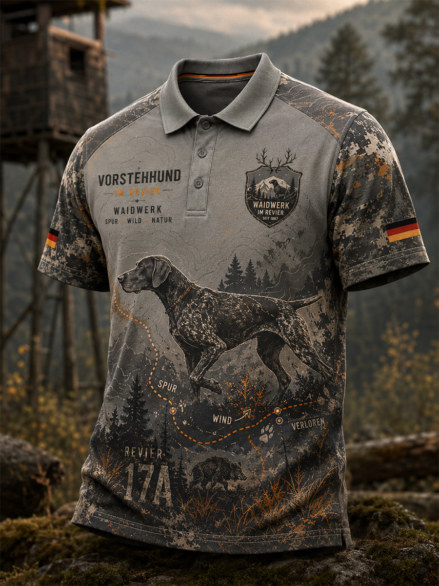 Herren-Hemd mit Kurzärmeln für die deutsche Jagdsaison