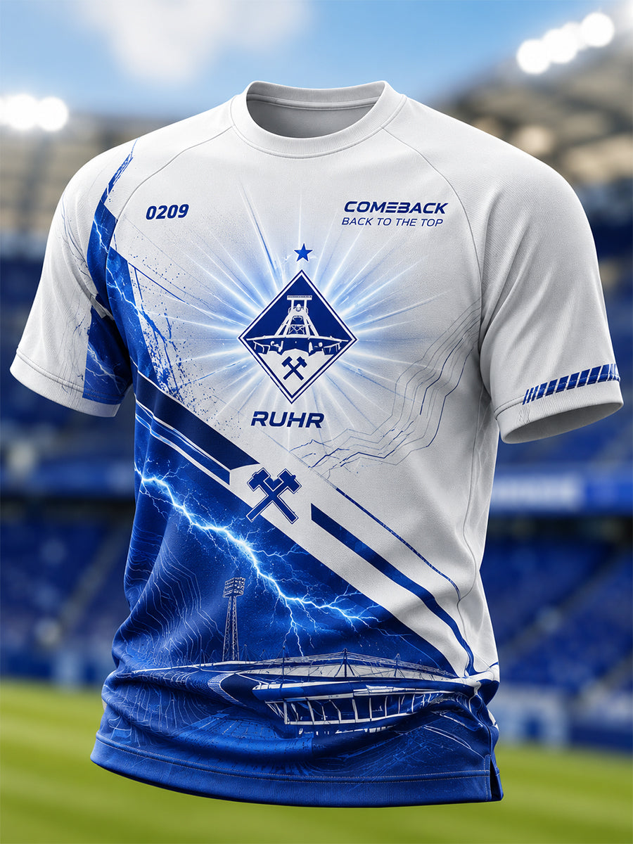 Herren-Schalke-T-Shirt mit kurzen Ärmeln