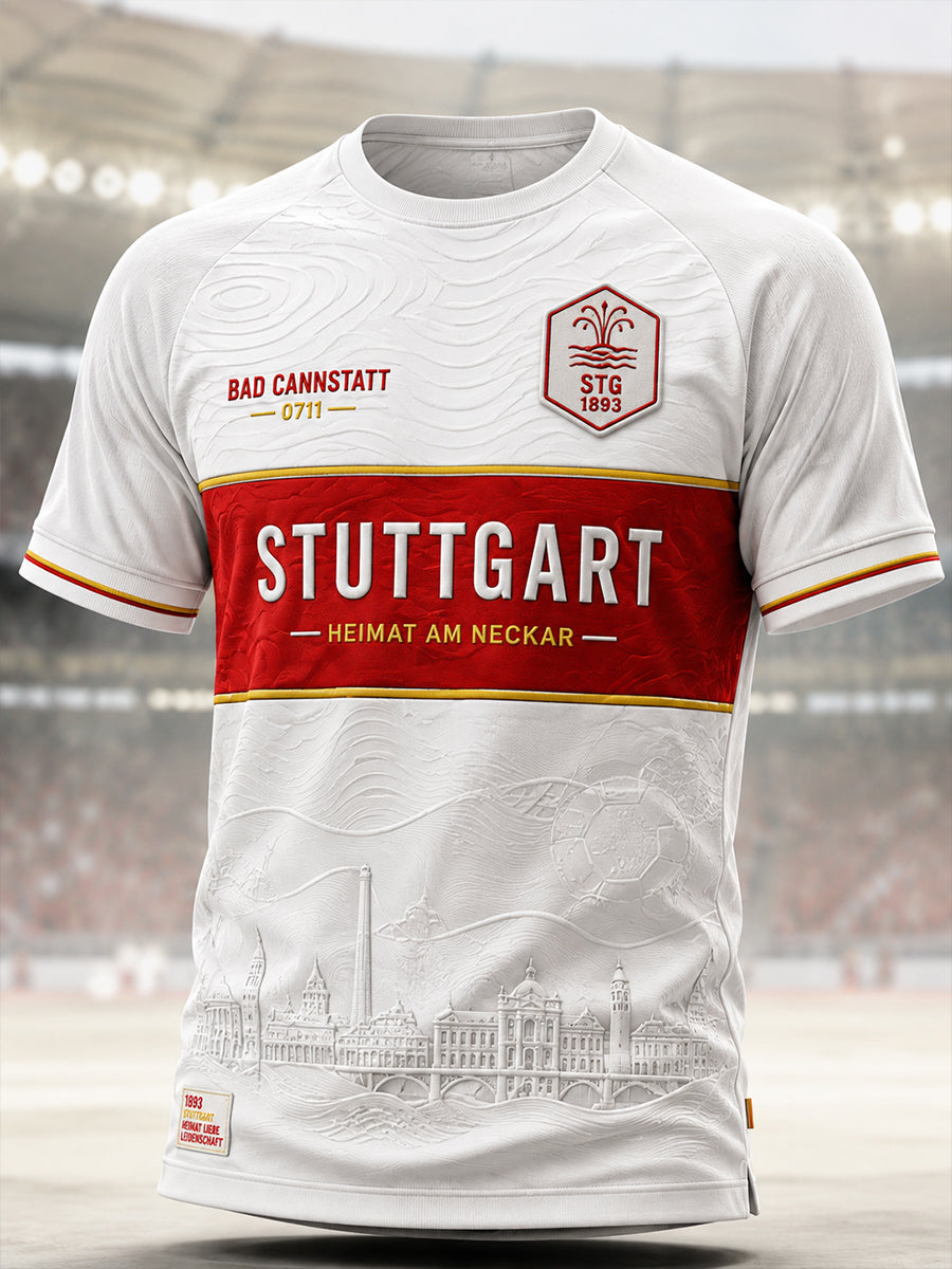 Herren-VfB-Stuttgart-T-Shirt mit kurzen Ärmeln