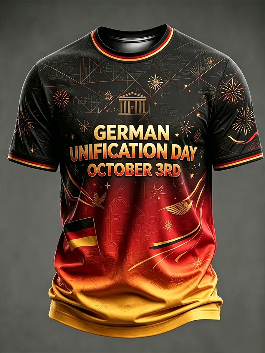 Herren-Tag der Deutschen Einheit-Print-T-Shirt