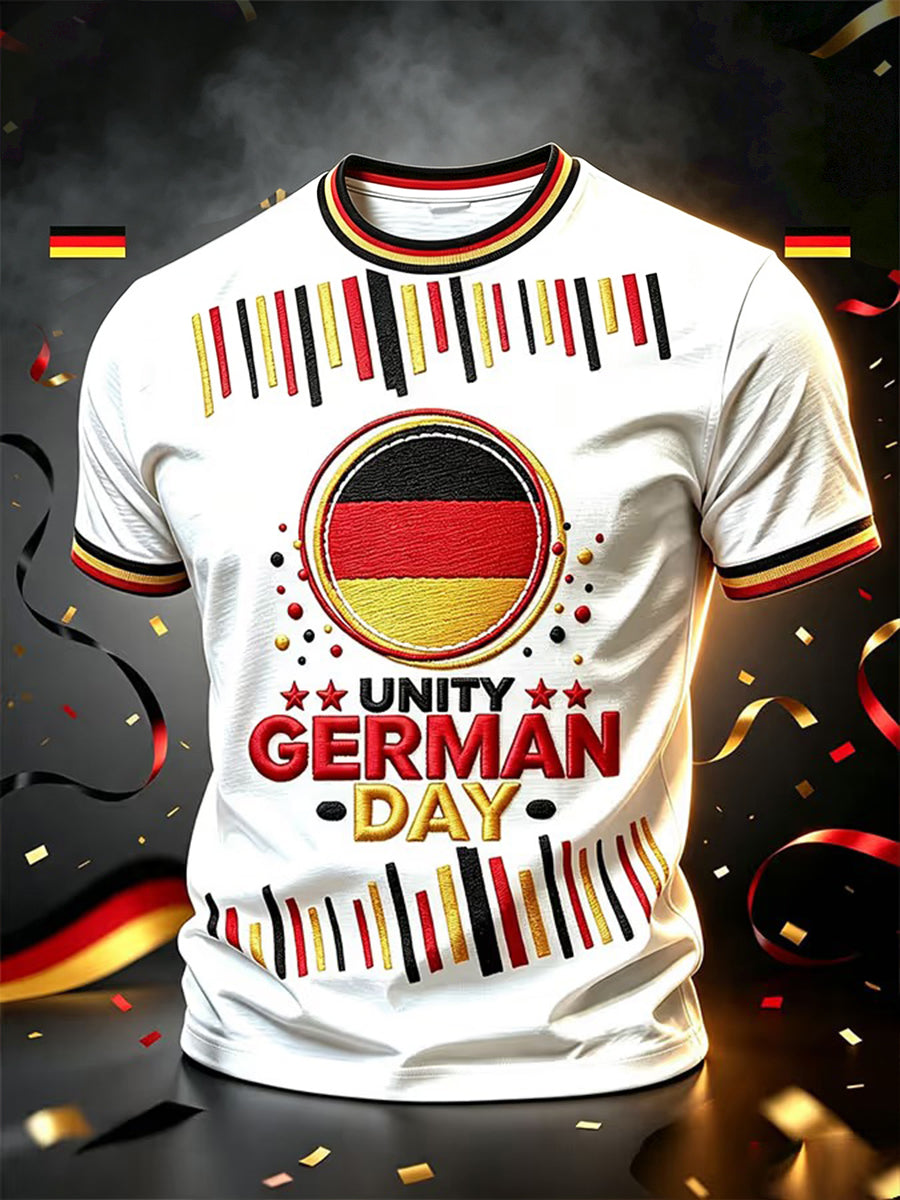 Herren-Tag der Deutschen Einheit-Print-T-Shirt