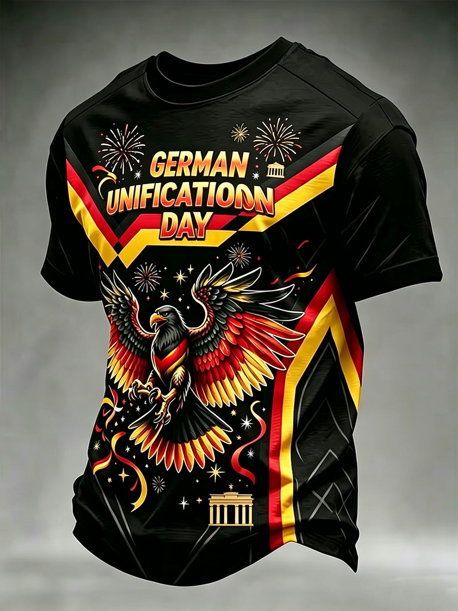 Herren-Tag der Deutschen Einheit-Print-T-Shirt