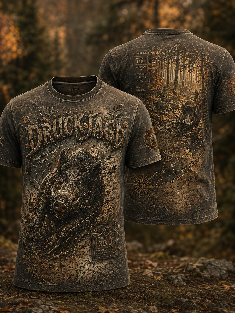 Herren-T-Shirt mit Kurzarm zur deutschen Jagdsaison