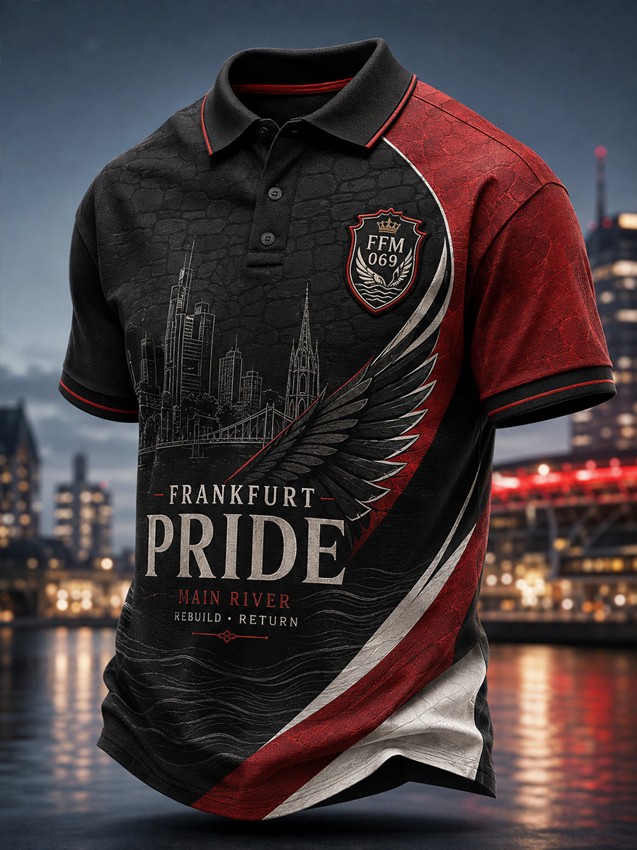Herren-Eintracht-Frankfurt-Shirt mit kurzen Ärmeln