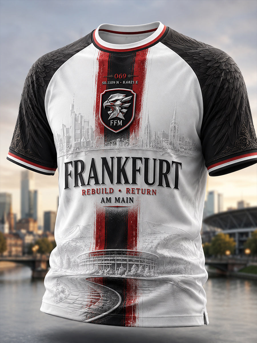 Herren-Eintracht-Frankfurt-T-Shirt mit kurzen Ärmeln