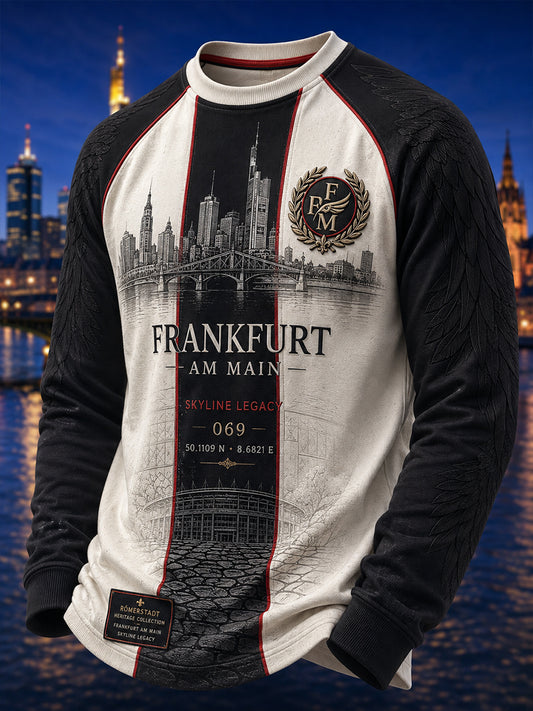 Herren-Eintracht-Frankfurt-T-Shirt mit langen Ärmeln