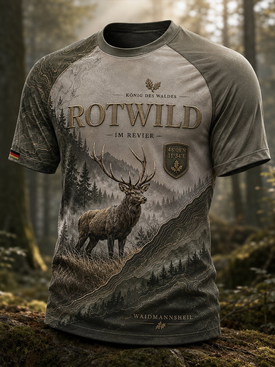 Herren-T-Shirt mit Kurzarm zur deutschen Jagdsaison