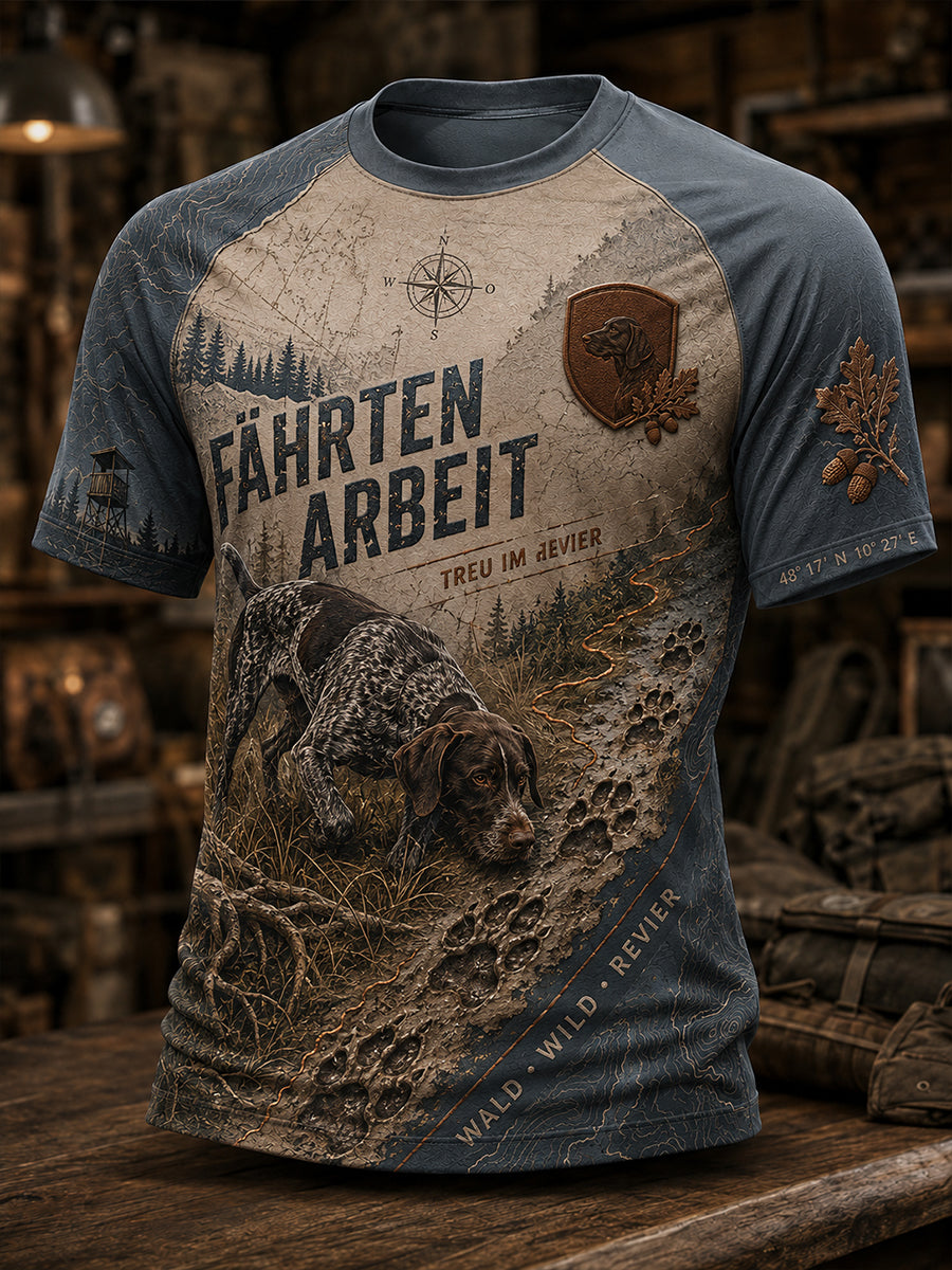 Herren-T-Shirt mit Kurzarm zur deutschen Jagdsaison