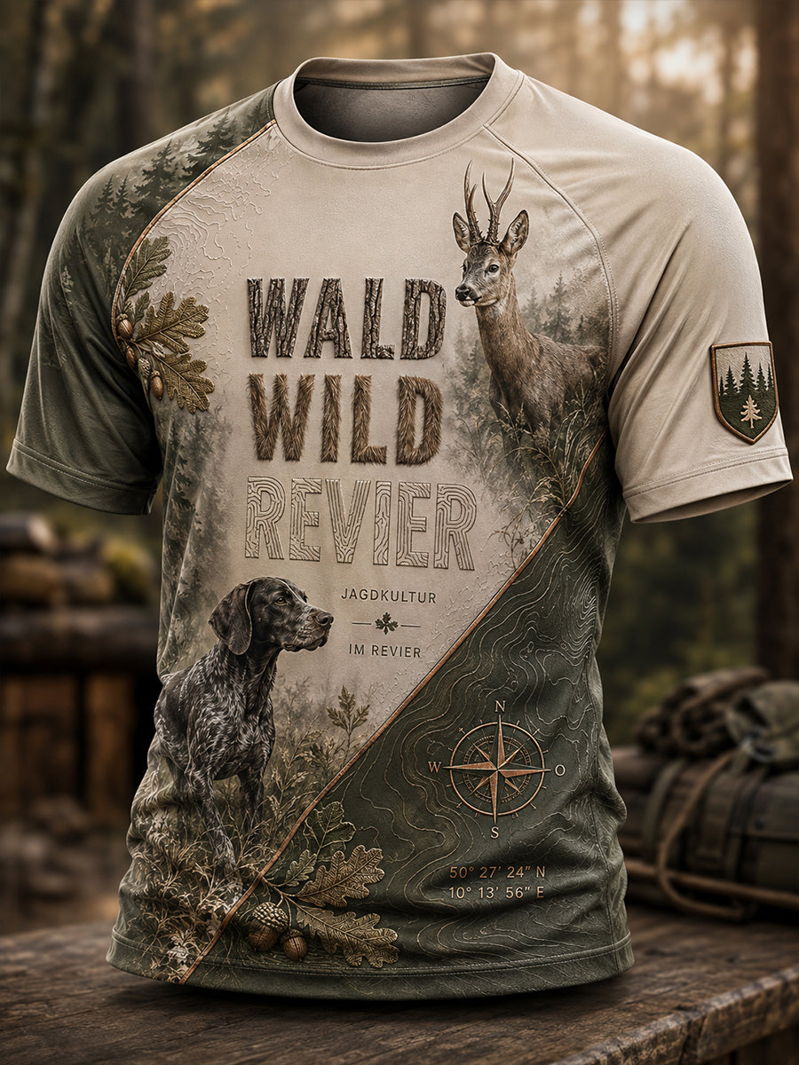 Herren-T-Shirt mit Kurzarm zur deutschen Jagdsaison