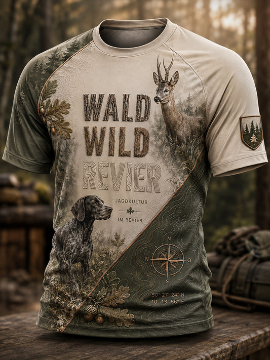 Herren-T-Shirt mit Kurzarm zur deutschen Jagdsaison