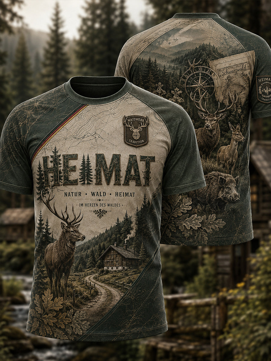 Herren-T-Shirt mit Kurzarm zur deutschen Jagdsaison