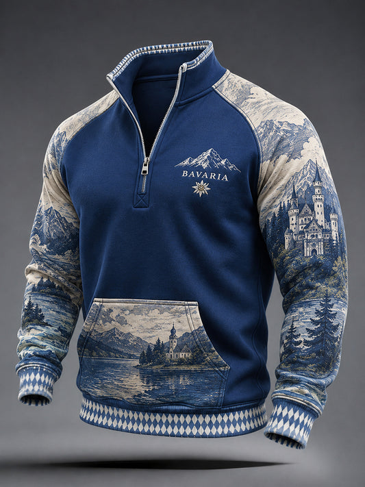 Herren-Sweatshirt im deutschen bayerischen Stil mit Aufdruck