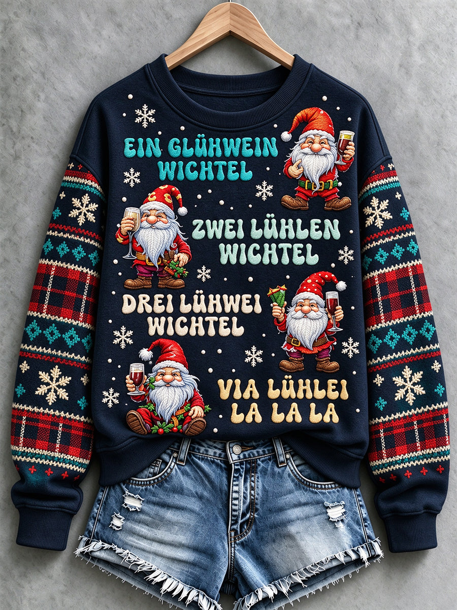 Weihnachts-Loungesweatshirt für Damen mit Muster