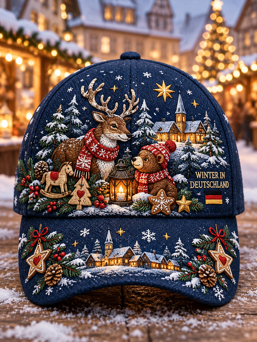 Mütze mit weihnachtlichem Jubiläumsdruck