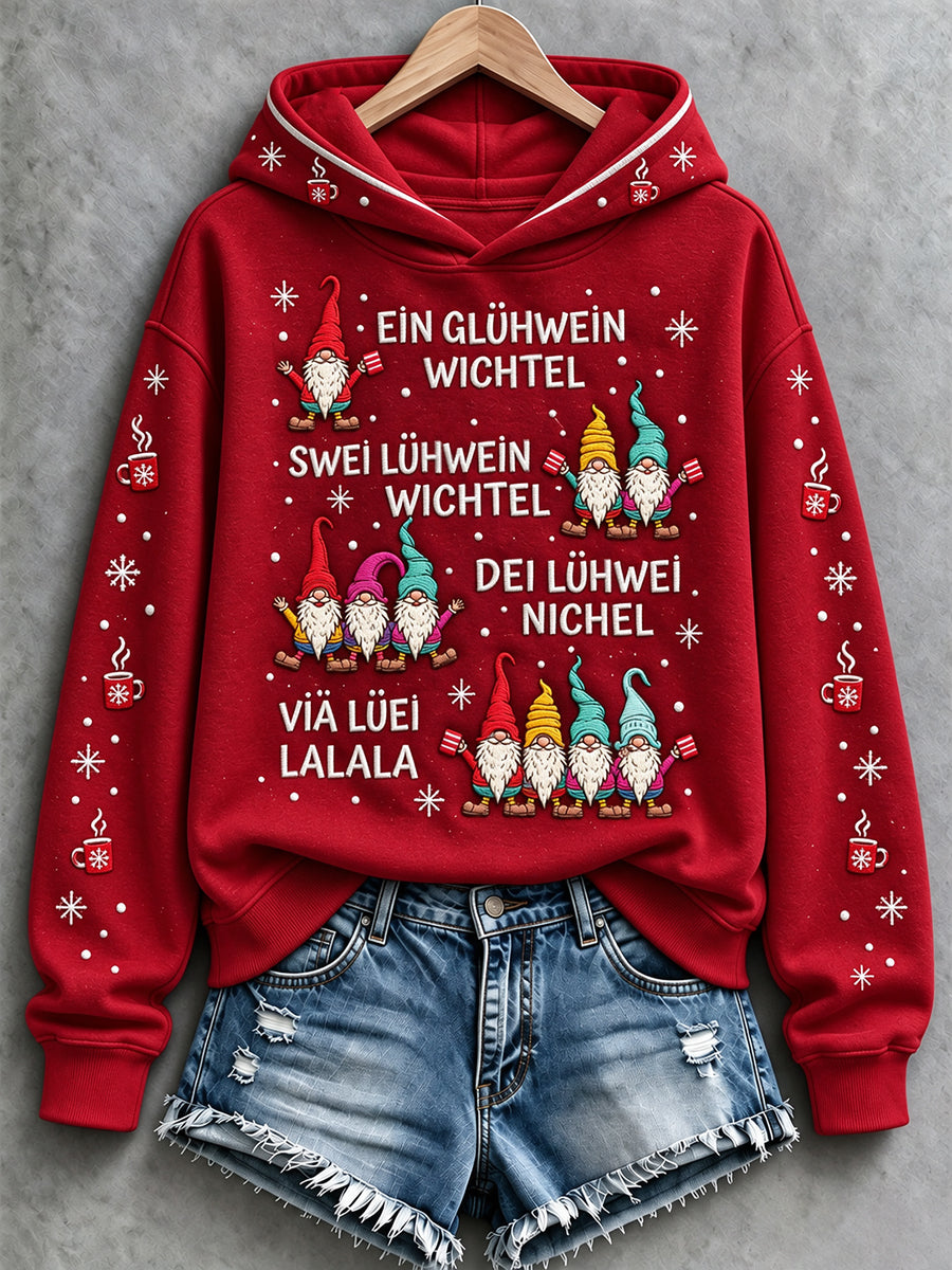 Weihnachts-Kapuzenpullover für Damen mit Print