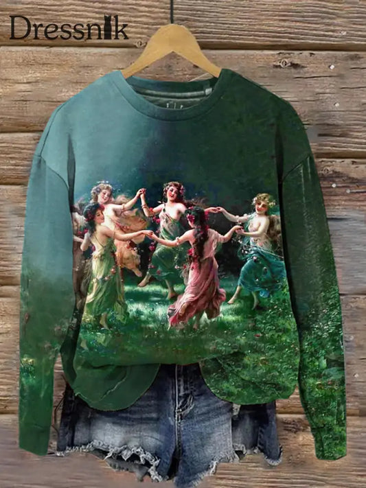 Süßes Sweatshirt Mit „Girls Dance Together“-Print Bild / S