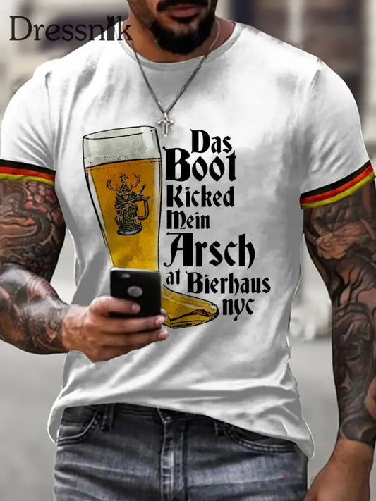 T-Shirt Das Boot Oktoberfest für Herren kurze Ärmel Weiß / S