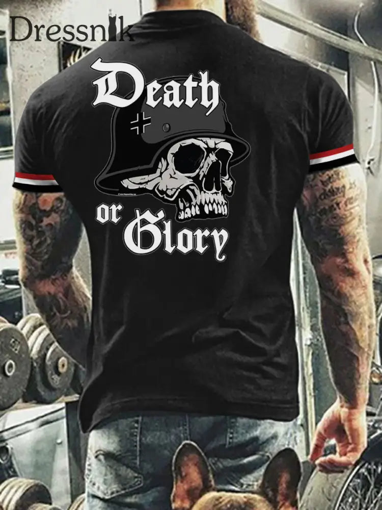 T-Shirt für Tod oder Ruhm der Männer Schwarz / S