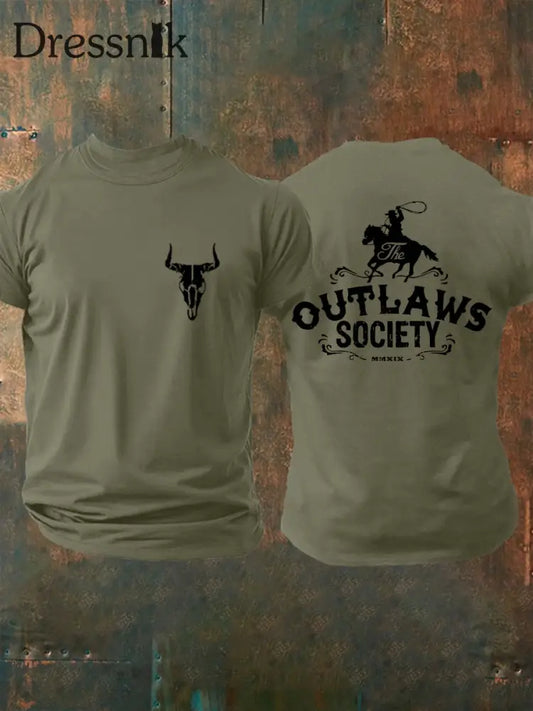 T Shirt mit kurzen Ärmeln für Herren Armee grün / S