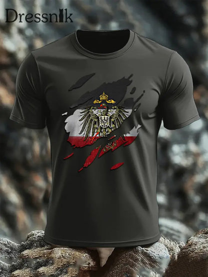 T-Shirt mit kurzen Ärmeln für Herren Deutschland Empire Dunkelgrau / S