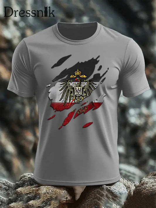 T-Shirt mit kurzen Ärmeln für Herren Deutschland Empire Hellgrau / S