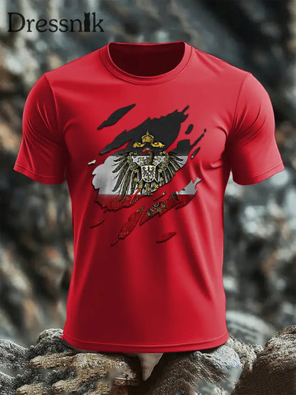 T-Shirt mit kurzen Ärmeln für Herren Deutschland Empire Reines Rot / S