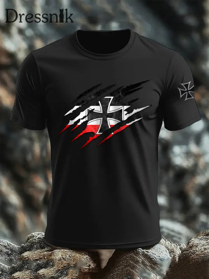 T-Shirt mit kurzen Ärmeln für Herren Deutschland Empire Schwarz / S