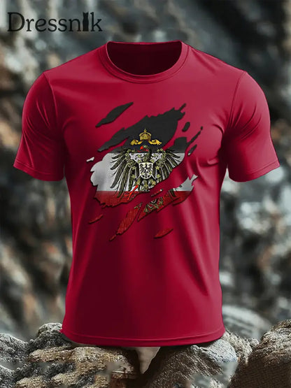 T-Shirt mit kurzen Ärmeln für Herren Deutschland Empire Tiefrot / S