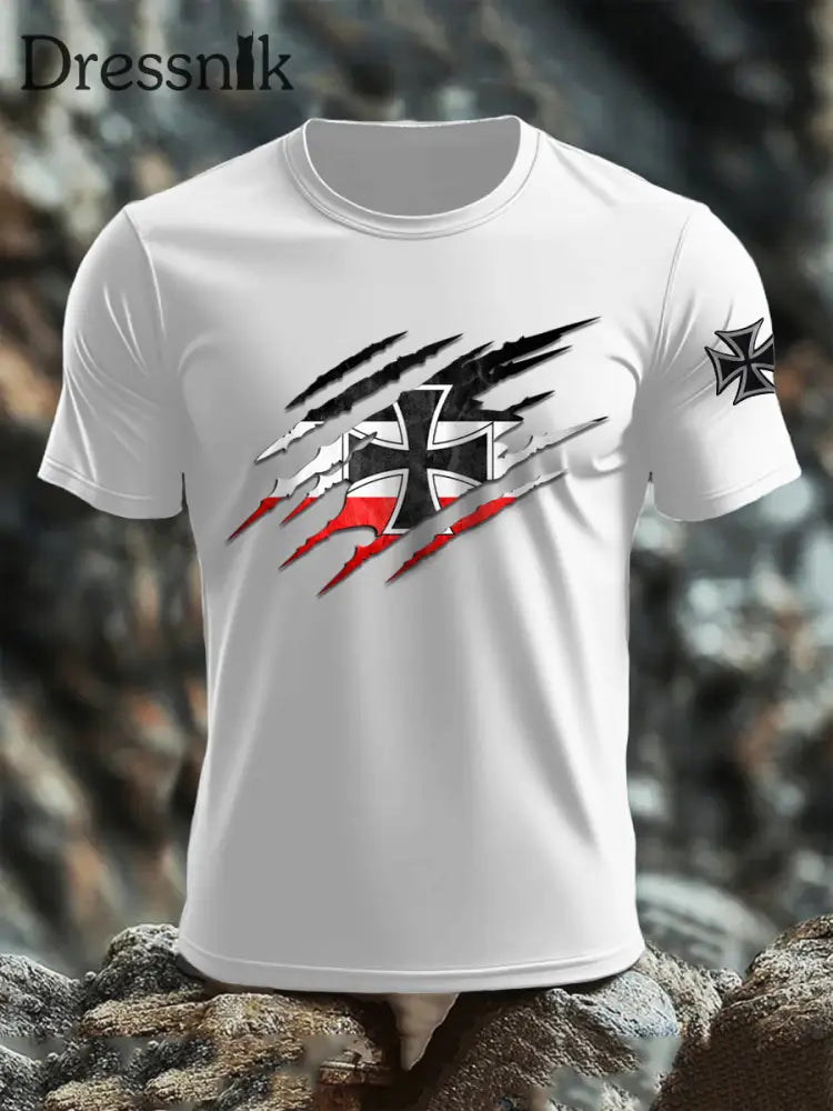 T-Shirt mit kurzen Ärmeln für Herren Deutschland Empire Weiß / S