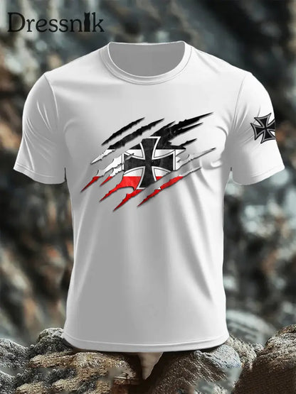 T-Shirt mit kurzen Ärmeln für Herren Deutschland Empire Weiß / S