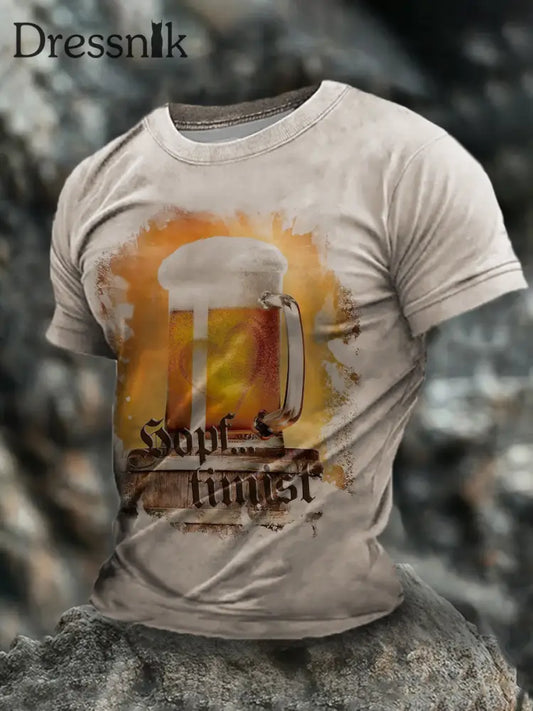 T-Shirt mit kurzen Ärmeln für Männer Deutsches Bier als bild / S