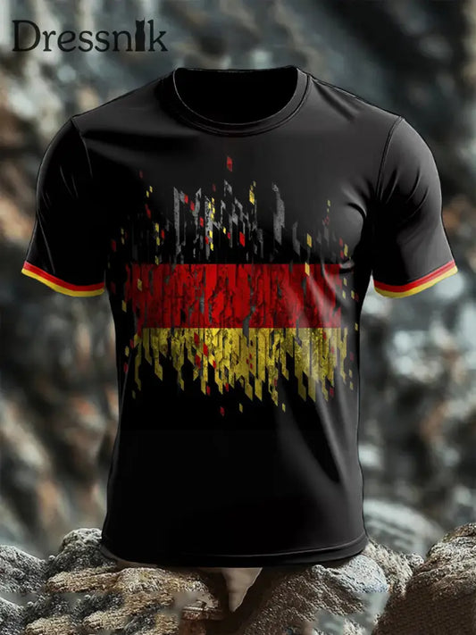 T-Shirt mit kurzen Ärmeln für Männer Deutschland Flag Art als bild / S