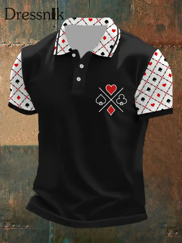 Texas Hold’em Oberteile für Herren Schwarz / S