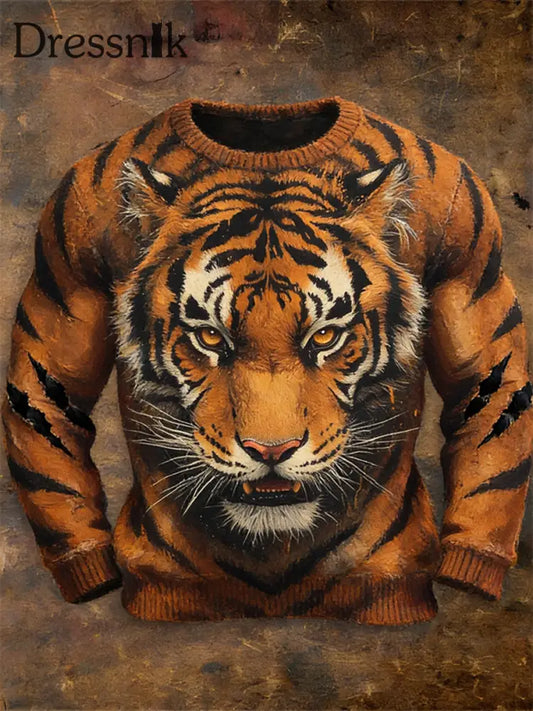 Tiger-Imitation pullover für Männer als bild / S