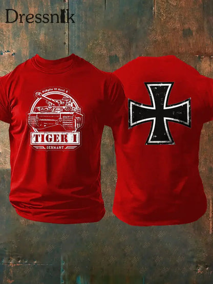 Tiger-T-Shirt für Männer Rot / S