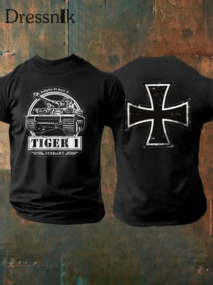 Tiger-T-Shirt für Männer Schwarz / S