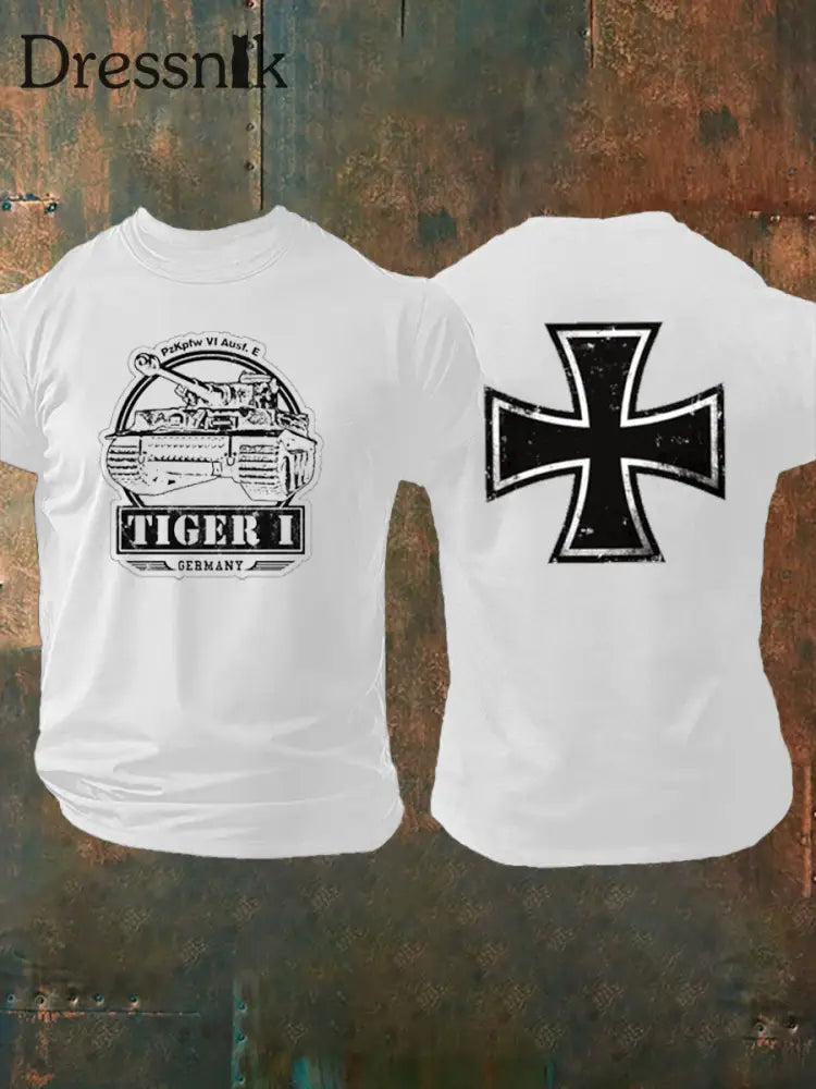 Tiger-T-Shirt für Männer Weiß / S