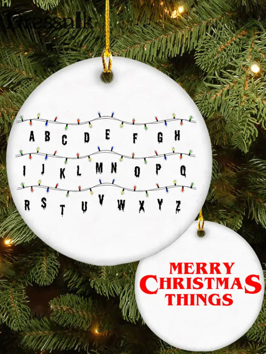 TV-Show Inspiriert Seltsame Weihnachten gedruckt Acryl dekorative Ornament als bild / EINS