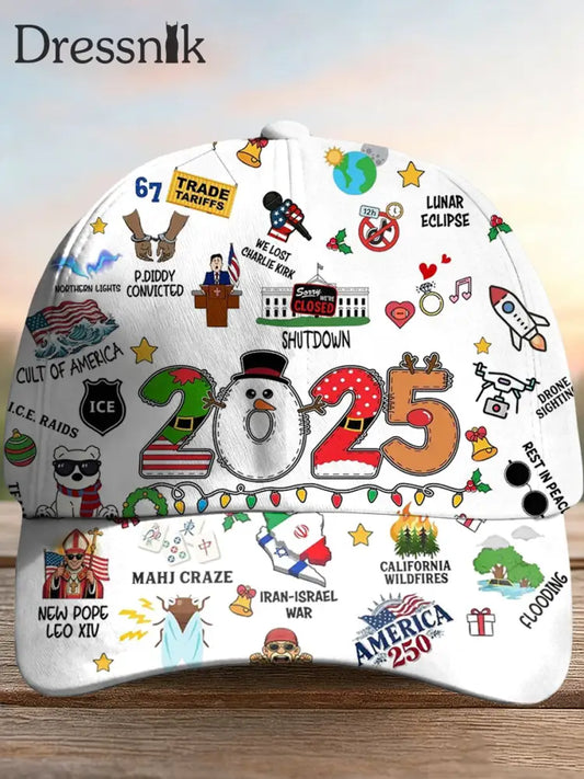 Unise x2025 Lustiges süßes Jahr um sich an die Gedenk obergrenze zu erinnern Weiß / EINS