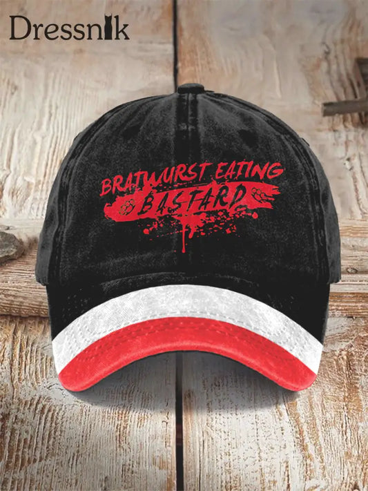 Unisex-Barwurst-Bastard bedruckte Mütze Schwarz / S