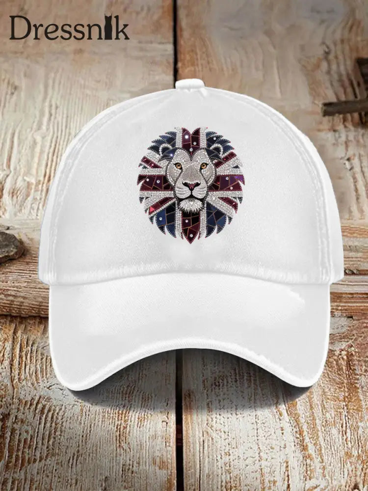 Unisex Britische Nachahmung Diamant Heiß bohren Druck Hut Weiß / EINS