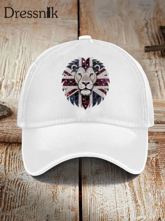 Unisex Britische Nachahmung Diamant Heiß bohren Druck Hut Weiß / EINS