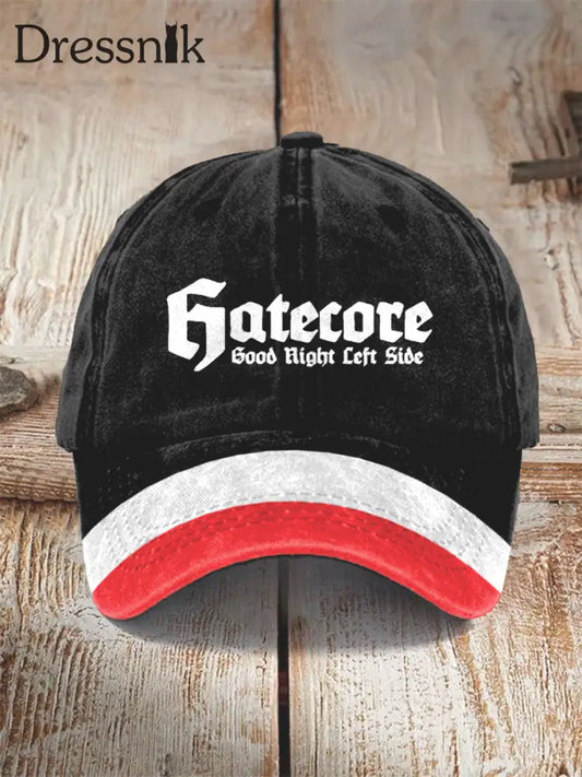 Unisex Gatecore Gute Nacht linke Seite bedruckte Kappe Schwarz / S