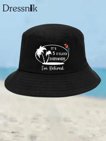 Unisex Jimmy Buffett Day Design Print Hut Schwarz / JM