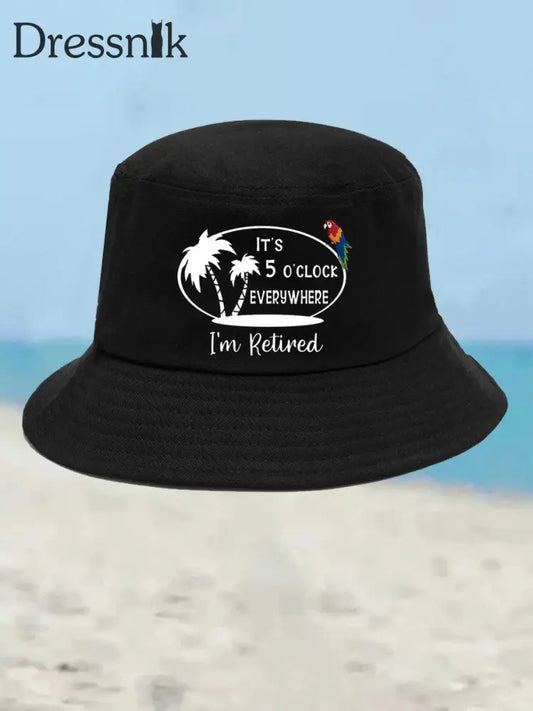Unisex Jimmy Buffett Day Design Print Hut Schwarz / JM