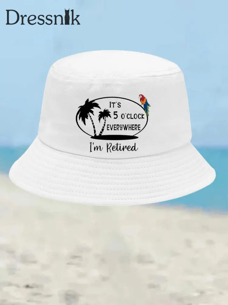 Unisex Jimmy Buffett Day Design Print Hut Weiß / JM