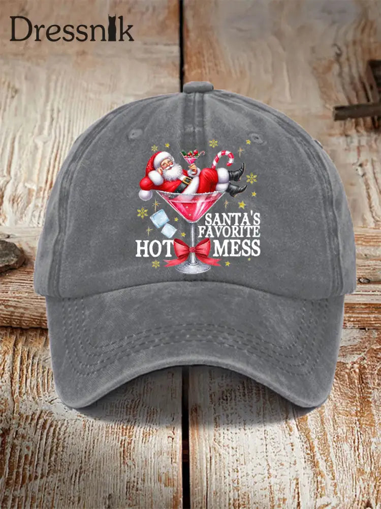 Unisex Lustige Weihnachten Weihnachts mann Lieblings heiße Mess Hut Grau / EINS