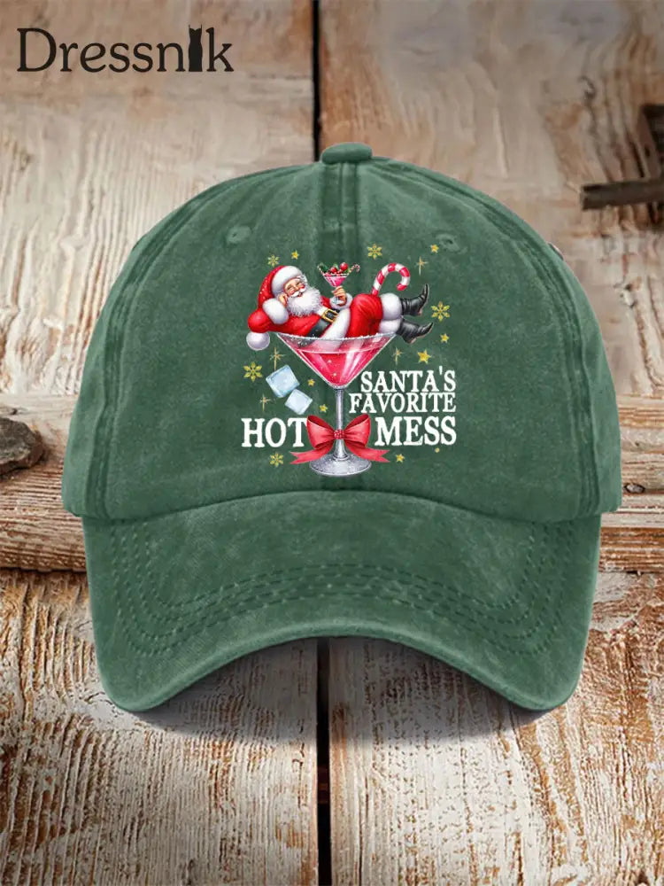 Unisex Lustige Weihnachten Weihnachts mann Lieblings heiße Mess Hut Grün / EINS